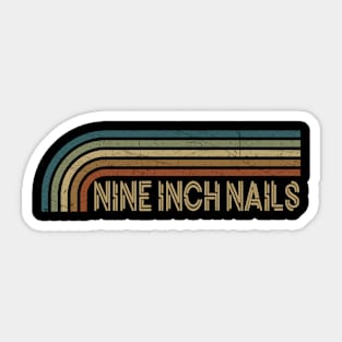 Nine Inch Nails Retro Stripes Sticker